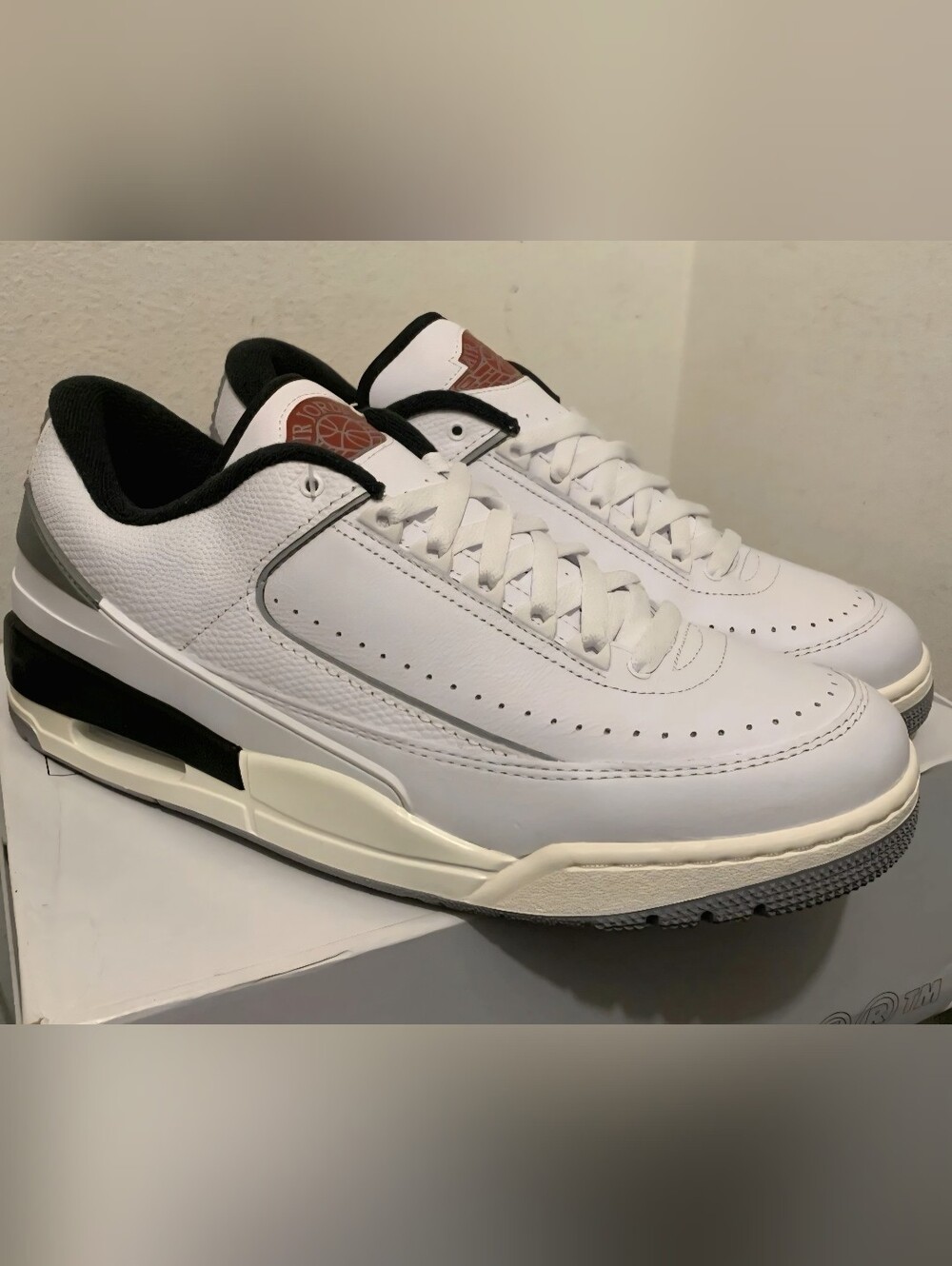 NEW Nike Air Jordan 2/3 White Black Metallic Silver FD0383-148 SIZE 13 Mens NWOB